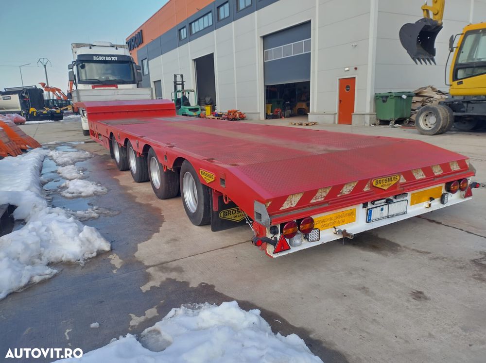 Broshuis 4AUO-4 axe, EXTENSIBILA, 2 axe viratoare, axe GIGANT, Masa propie 10,8t, Carte identitate RAR, inaltime podea 0,89m, lungime podea 9m, latime 2,55m, extensibila lateral la 3m-PROMOTIE 29.000 EUR+Tva - 2