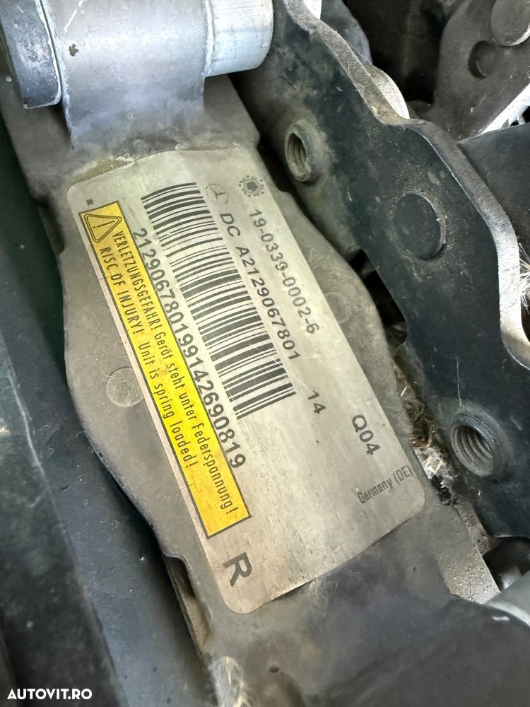 Set balamale capotă Mercedes E-Class W212 – stânga + dreapta (A2129067701 / A2129067801) capse pirotehnice capota față - 2