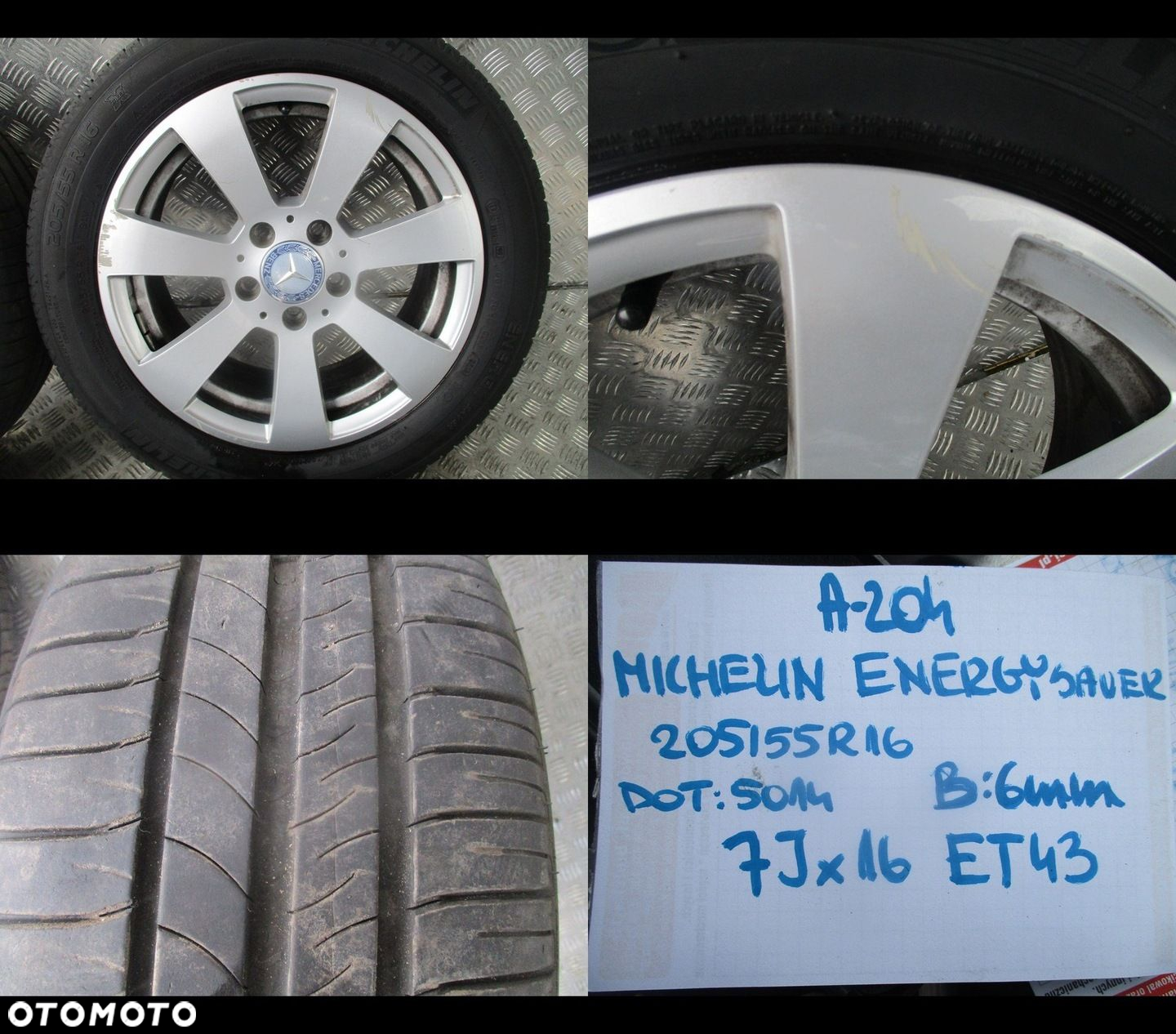 Koła felgi opony Mercedes C-Klasa W 204 R16 6mm - 3
