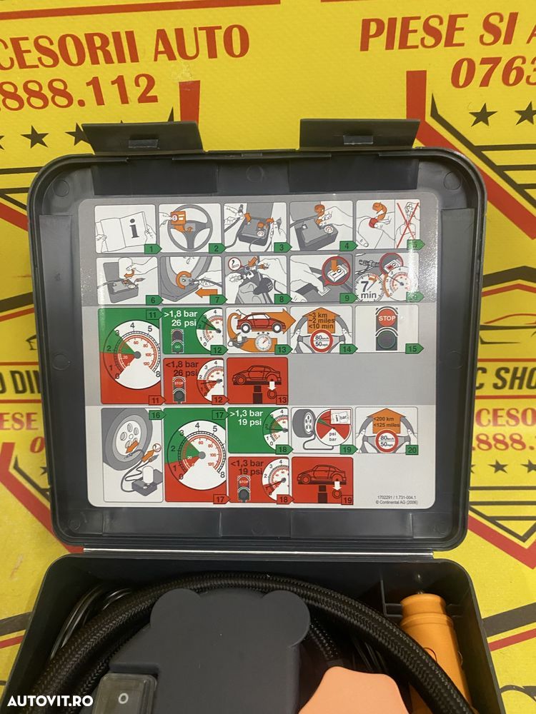 Compresor auto umflat roti 12V 15A 180W original Continental - 6