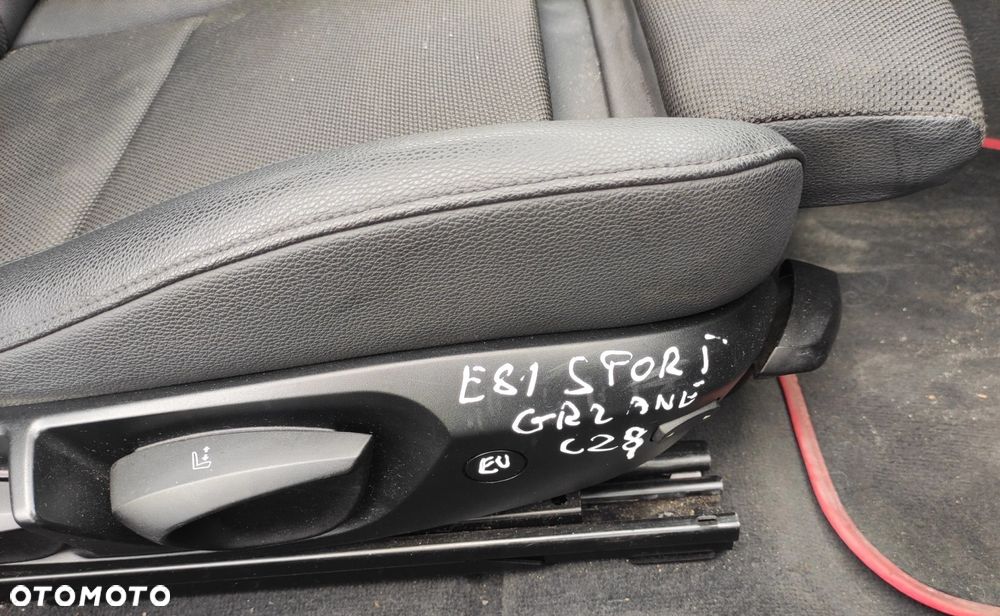 FOTEL PRAWY PRZÓD PRZEDNI BMW E81 E82 E88 SPORT EUROPA PÓŁSKÓRA GRZANY - 3