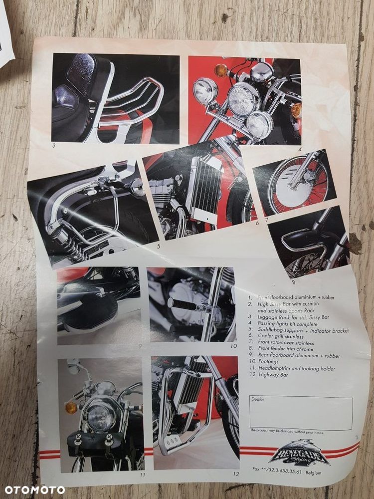Wysoki stelaż oparcia pasażera Kawasaki EN500 - 11