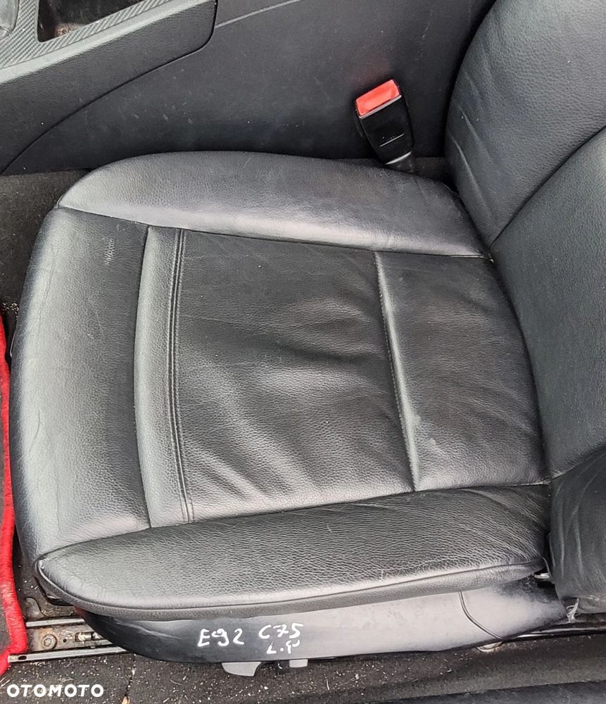FOTEL LEWY PRZÓD PRZEDNI BMW 3 E92 COUPE CZARNA SKÓRA POLIFT ANGIELSKI C75 - 2
