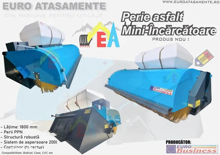Perie stradala/asfalt mini incarcator BOBCAT KOMATSU - 11