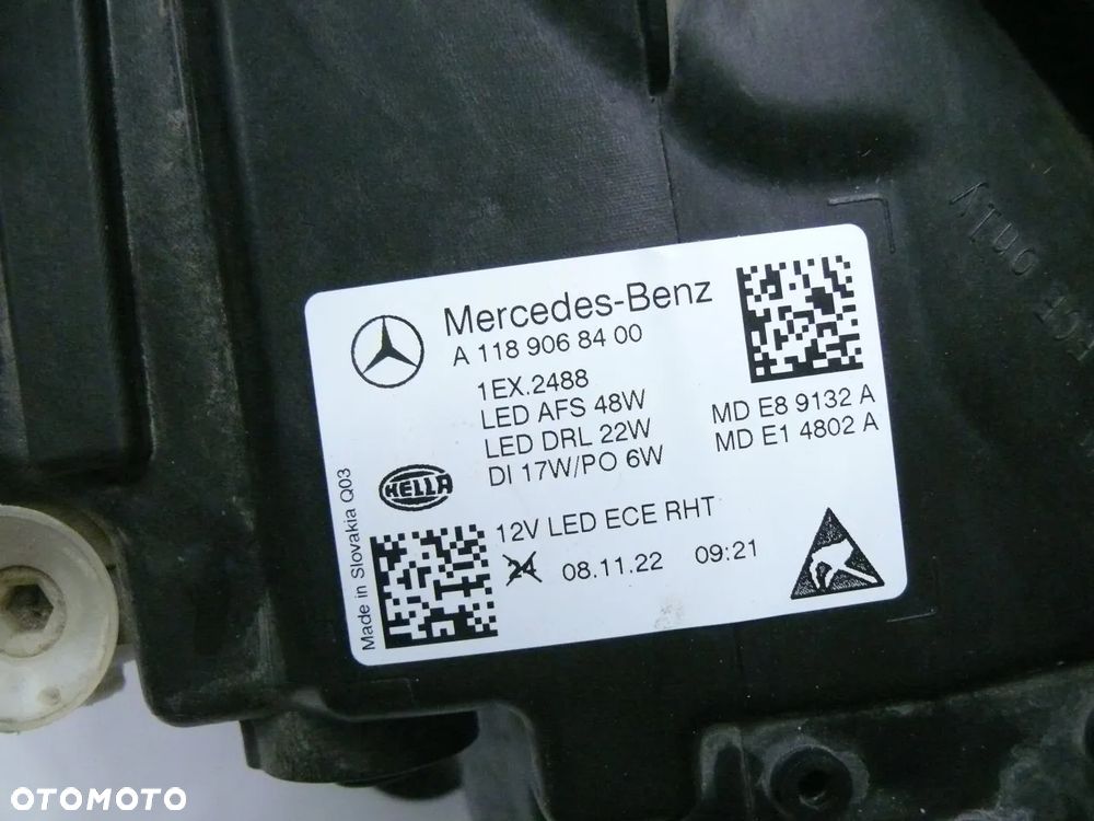 LAMPA PRZEDNIA PRAWA MERCEDES CLA W118 2022 LED FULL PERFORMANCE - 5