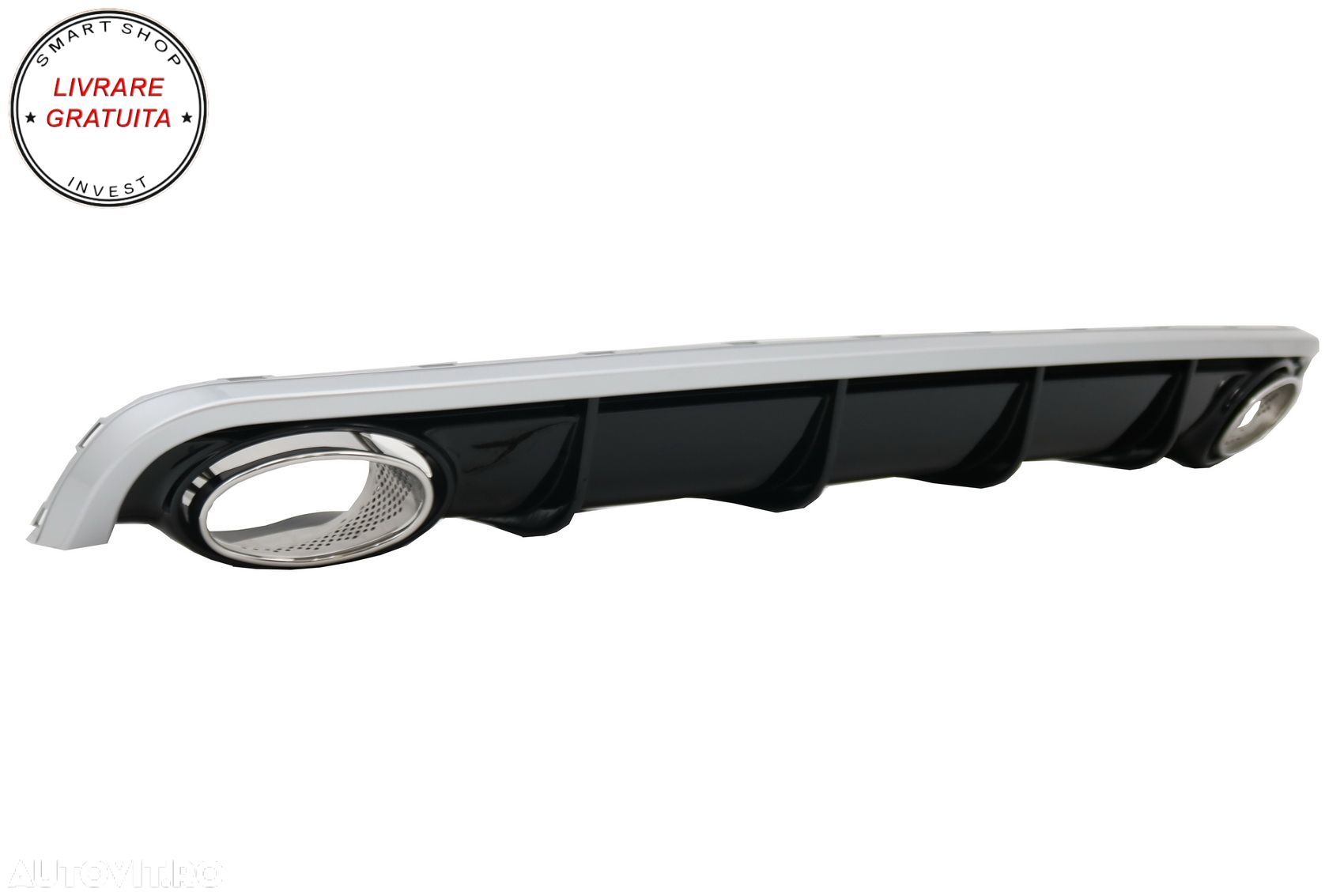 Difuzor Bara Spate si Ornamente Evacuare Audi A6 C7 4G Limousine Avant (2010-2014)- livrare gratuita - 4