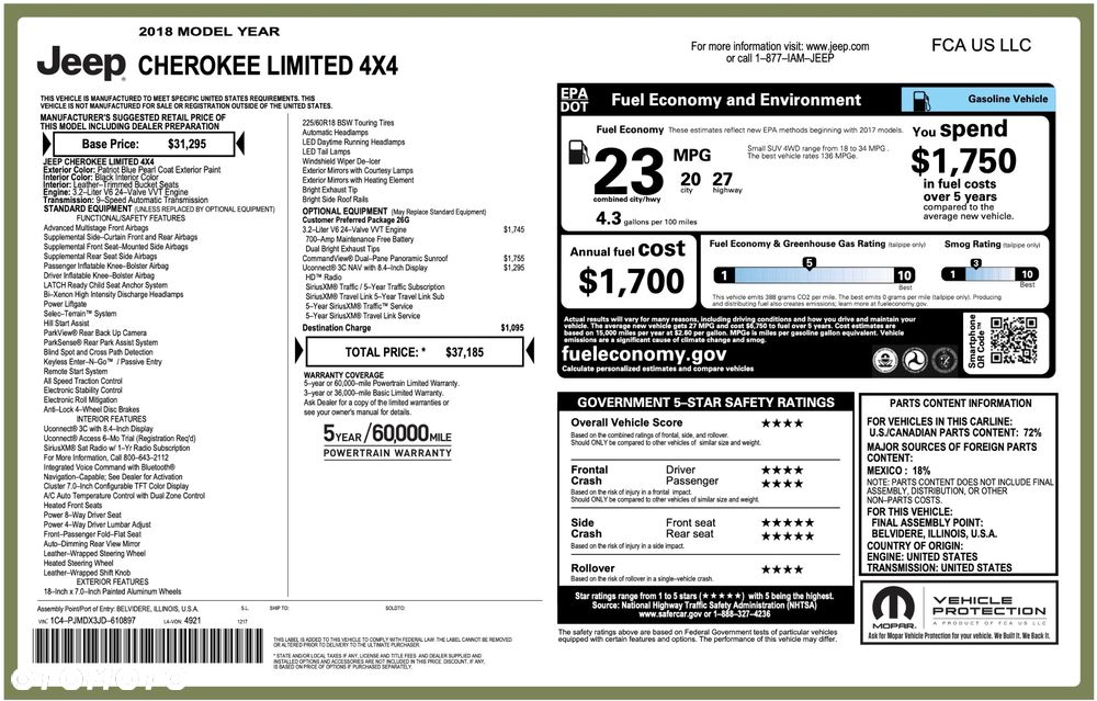 Jeep Cherokee 3.2 V6 Pentastar Active Drive I Automatik Limited - 27