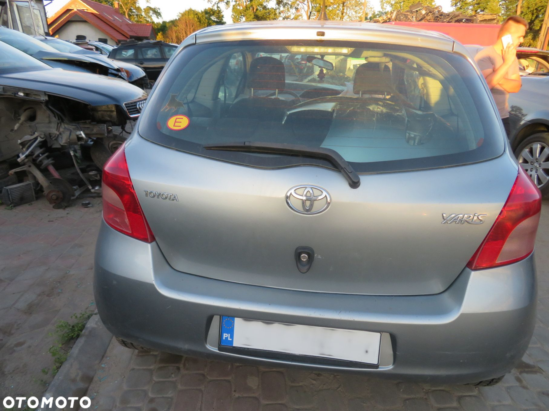 KLAPA BAGAŻNIKA TYLNA YARIS II 3D HB 1F8  SZARY TOYOTA 2005-2009 - 5