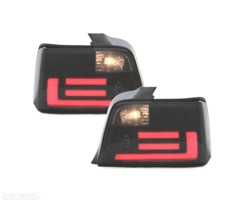 FARÓIS BMW E36 90-99 LED BAR FUMADO - 2