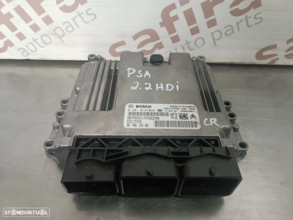 UNIDADE / CENTRALINA DO MOTOR / ECU PEUGEOT 508 2.2HDI REF 0281018046 9678615580 EDC17CP42 - 1