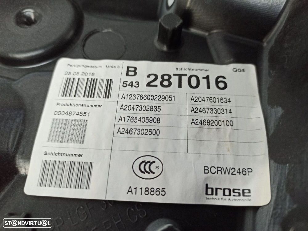ELEVADOR TRASEIRO DIREITO MERCEDES CLASE B (W246) B 200 CDI (246.208) - 3