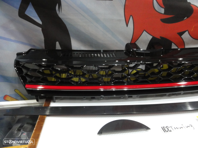Grelha frontal sem símbolo VW golf 7 12-17 GTI LOOK  em plástico abs - 2