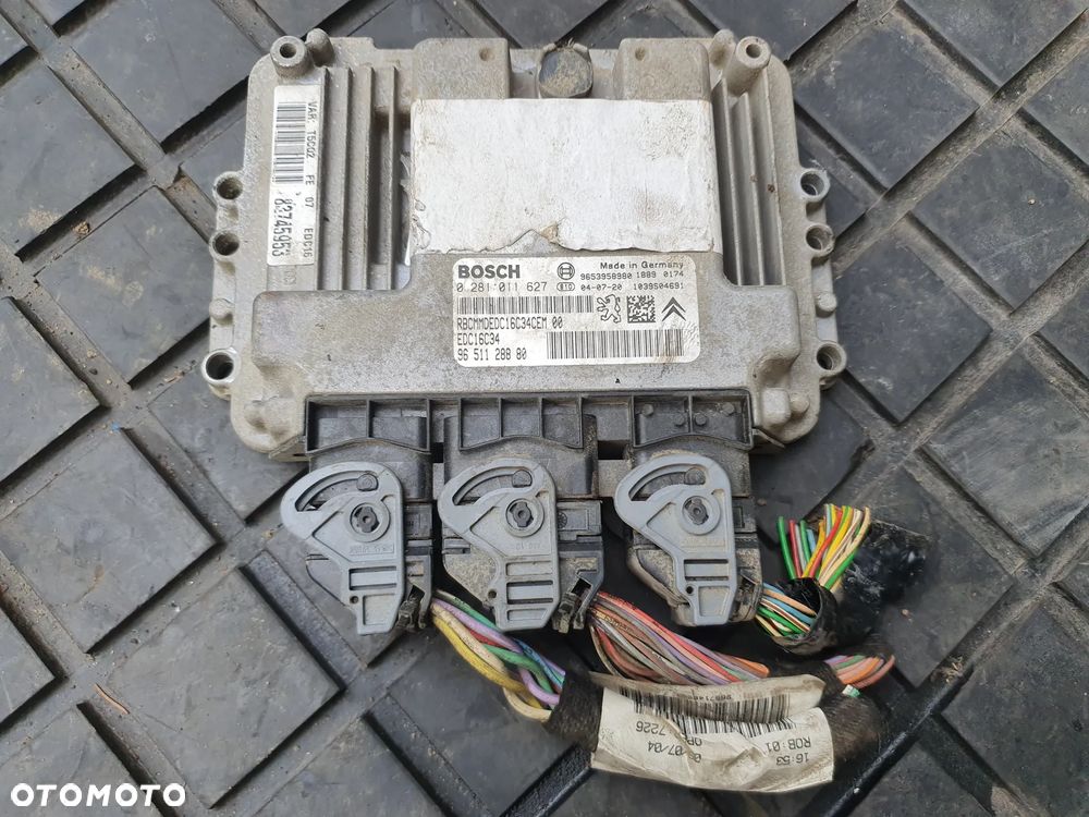 KOMPUTER STEROWNIK SILNIKA PEUGEOT 307 1.6 HDI 0281011627 9651128880 - 1