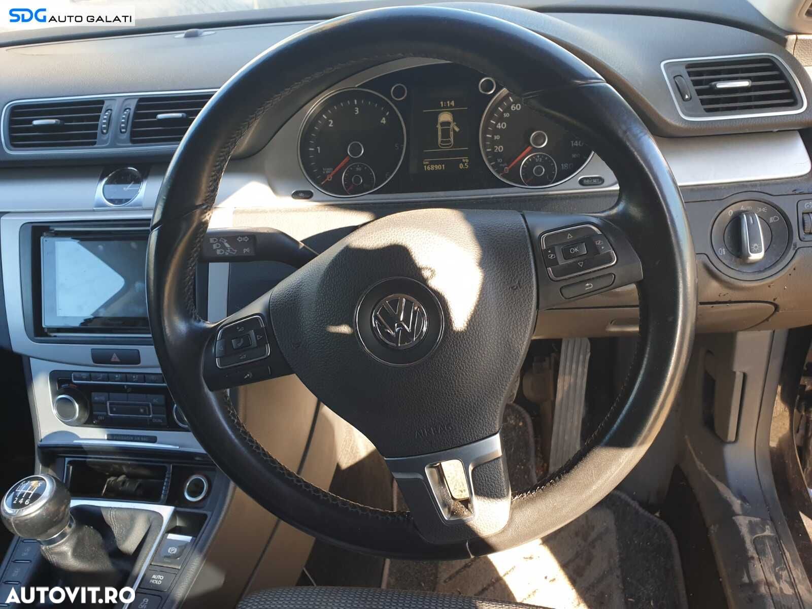 Volan Piele 3 Spite cu Comenzi Fara Airbag Volkswagen Passat CC 2008 - 2012 [C3771] - 1