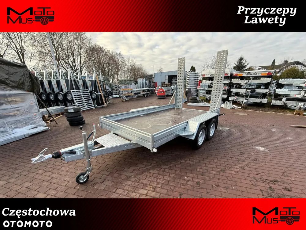 Niewiadów Przyczepa do przewozu sprzętu budowlanego Niewiadów K3535 355x183cm 3500kg 2 osie pod koparke koparka walec MOTOMUS - 1