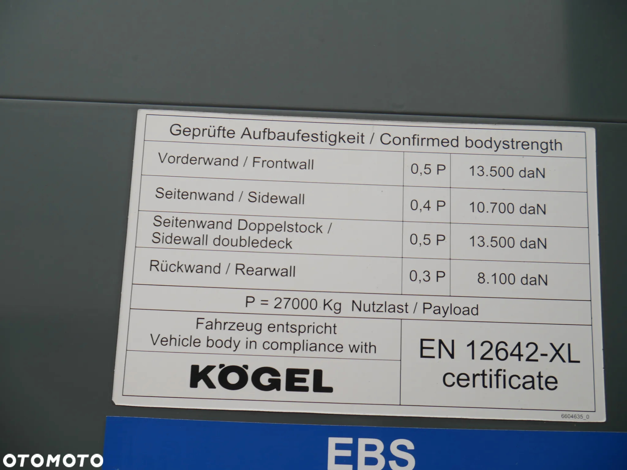 Kögel Firanka / Standard / TIP 639989 - 18