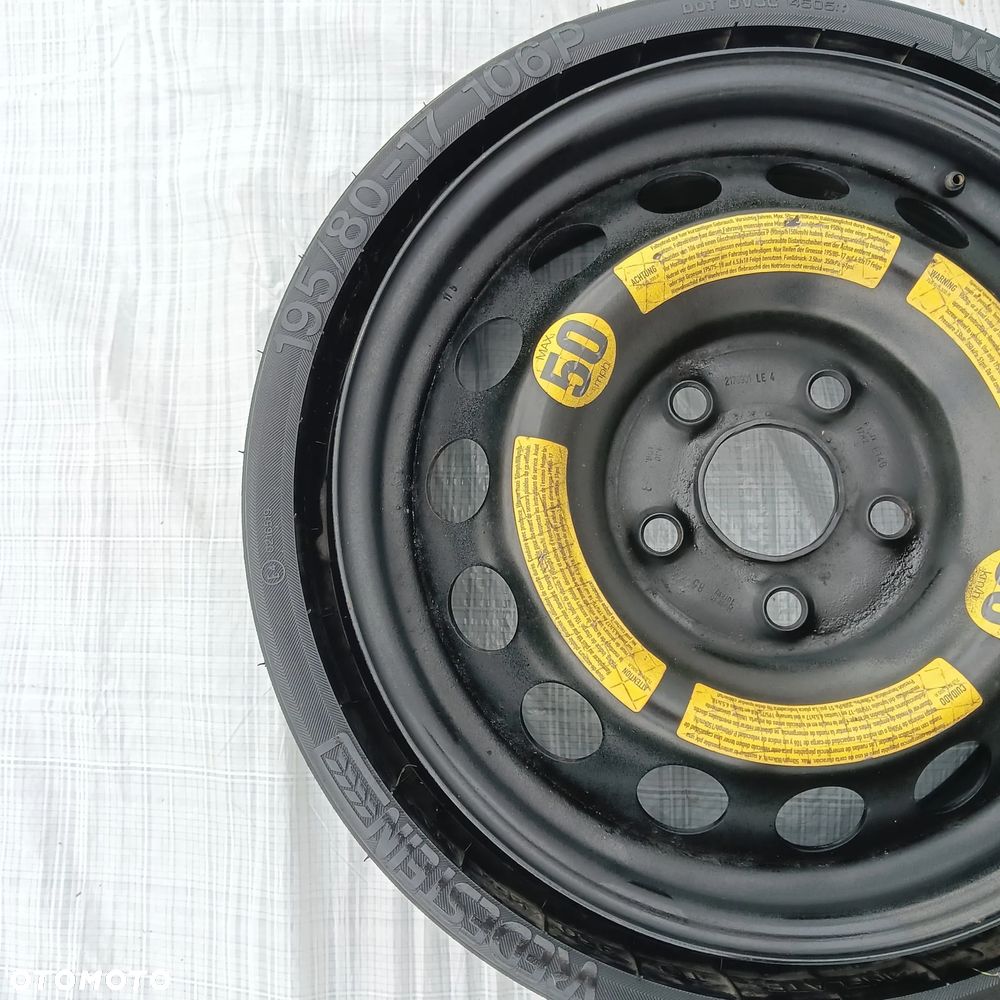 VW TOUAREG AMAROK KOŁO DOJAZDOWE 17'' 6.5J ET40 5x120 195/80-17 7L6601027B - 4