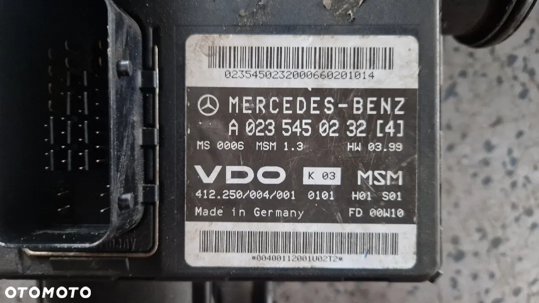 MERCEDES A KLASA W168 1.4 1.6 STEROWNIK SILNIKA A0235450232 - 2