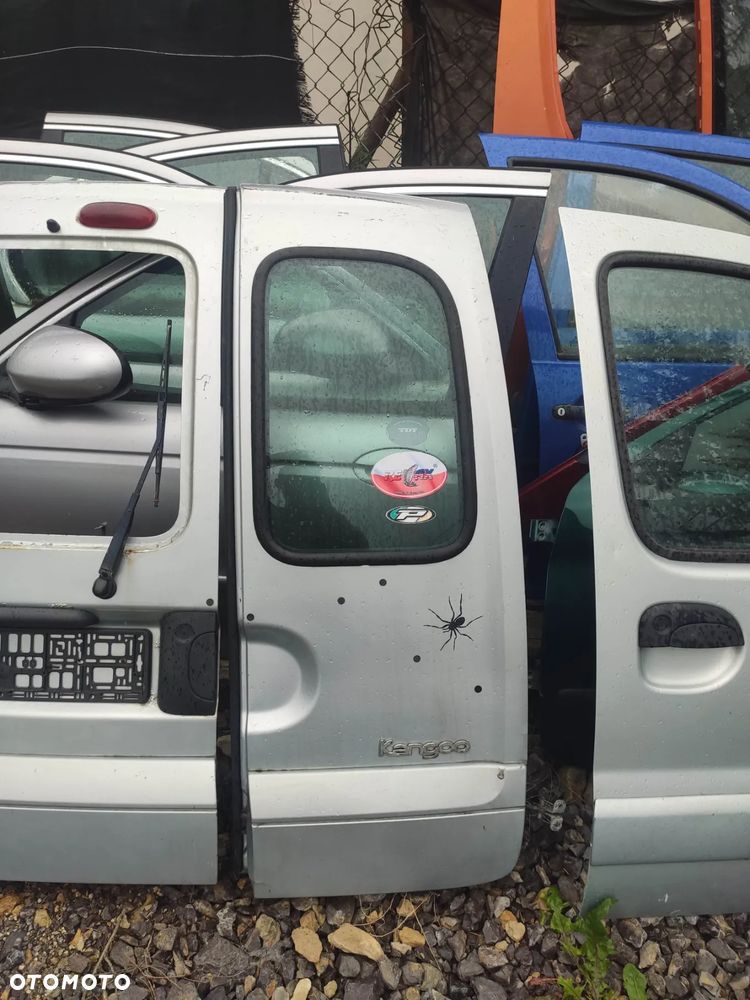 KL Drzwi Prawy Lewy Przód Tył Gołe RENAULT KANGOO I 97- LIFT TEB64 SREBRNE - 15