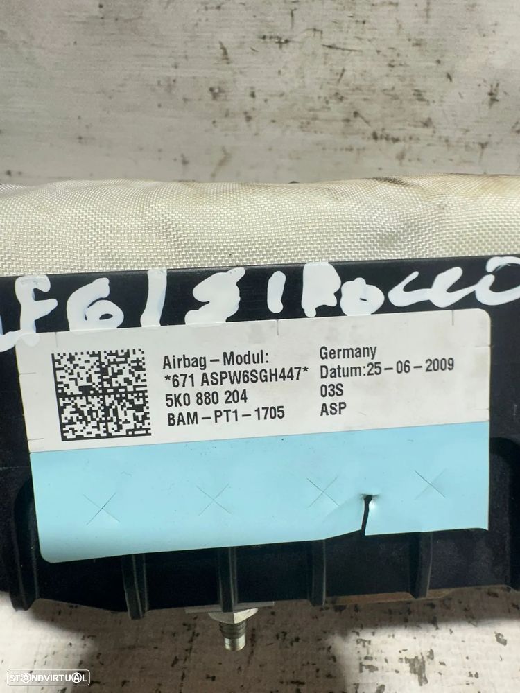 .Airbag Tablier Passageiro Pendura Original SRS VW Volkswagen Golf 6 Scirocco 5K0880204 - 5