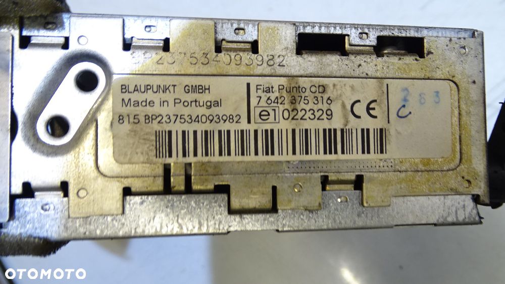 RADIO FIAT PUNTO 1,2 7642375316 - 2