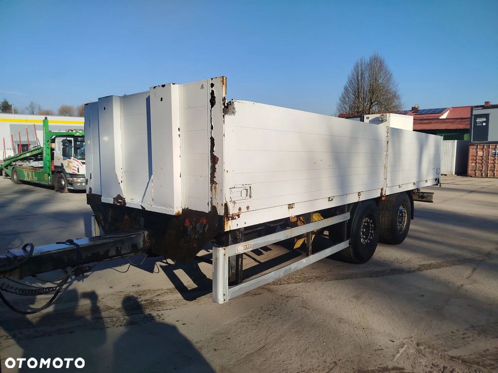 Renders Przyczepa burtowa tandem 7 m budowlanka górny sprzęg - 12
