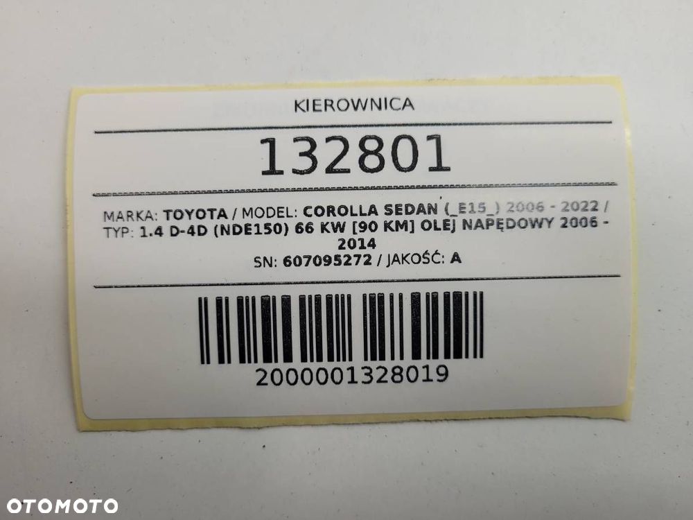KIEROWNICA MULTIFUNKCJA SKÓRA TOYOTA COROLLA E15 607095272 ORYGINAŁ - 9