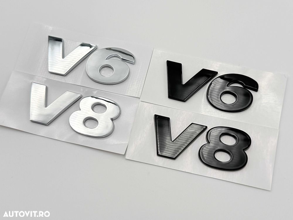 Emblema Compatibila VW V6/V8 crom - 6