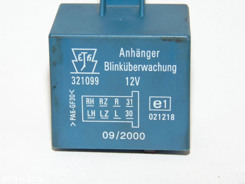 Moduł przekaźnik sterownik świateł haka holowniczego przyczepy 321099 021218 Anhanger Blinkuberwachung VW Volkswagen Skoda Seat Audi Mercedes Volvo Opel Ford Toyota - 2