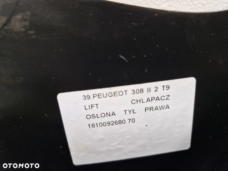 peugeot 308 ii 2 t9 lift chlapacz osłona tył prawa 1610092680 - 4
