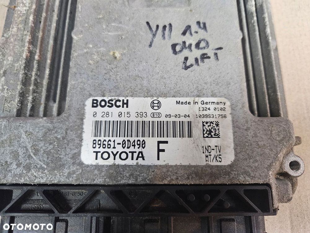 toyota yaris ii 09-11 1.4 d4d komputer kluczyk zestaw - 2