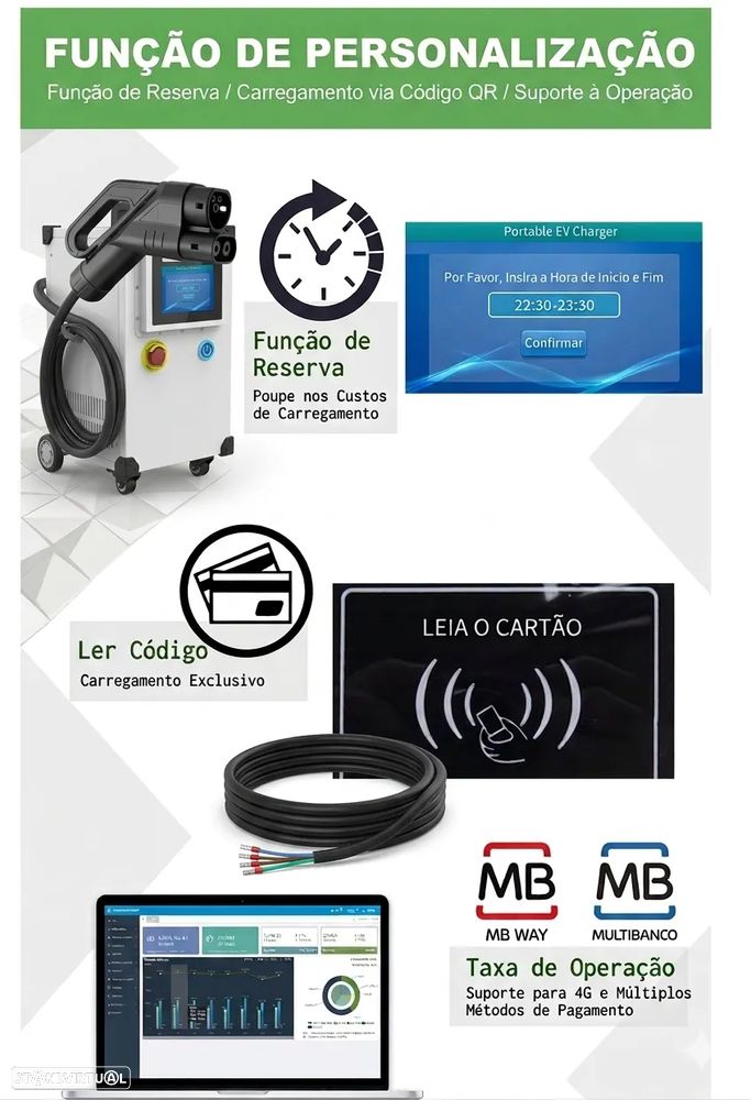 vendo estação de carregamento rápido dc portátil 40kw – profissional (1000v / 100a) – novo - 8