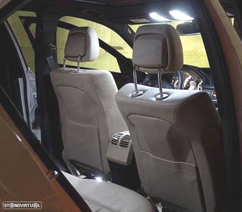 KIT COMPLETO DE 26 LÂMPADAS LED INTERIOR PARA MERCEDES CLASE S W221 S500 S550 S600 S63AMG S65AMG 20 - 3