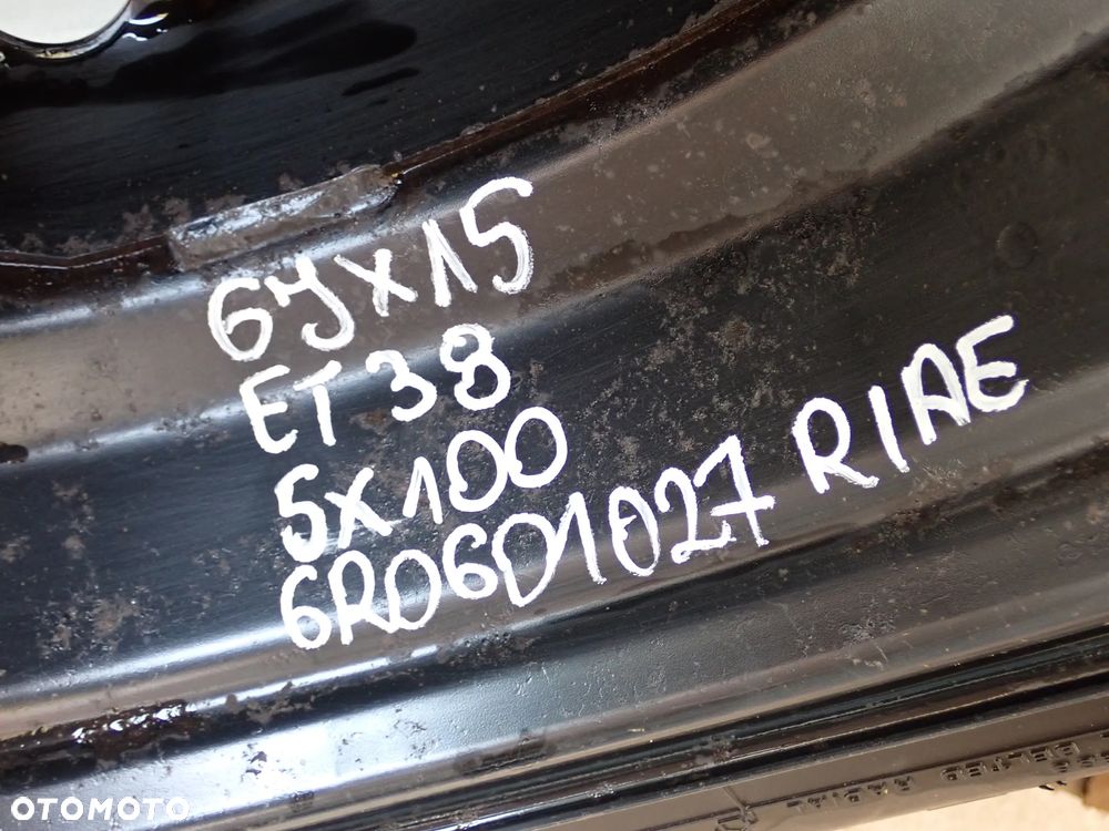 KOŁA FELGI STALOWE SKODA Z KOŁPAKAMI 6JX15  ET 38  5X100  6R0601027R/AE  Z OPONAMI  ZIMA TRISTAR  185/65/15 - 14