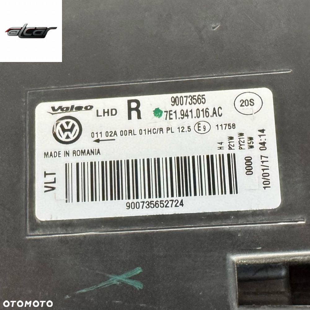 REFLEKTOR LAMPA PRAWA PRZÓD ZWYKŁA VOLKSWAGEN TRANSPORTER T6 7E1 941 016 AC - 7
