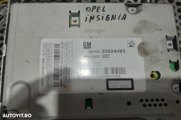 Radio cd 22924493 22924493 Opel Insignia A [2008 - 2014] Sedan 4-usi - 3