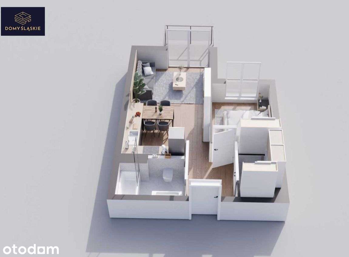 B35 - 2 pokoje + pom.gosp + balkon