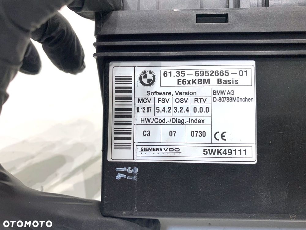 MODUŁ KOMFORTU  BMW 5 (E60) 2003 - 2010 520 i 125 kW [170 KM] benzyna 2003 - 2010 6952665 - 4