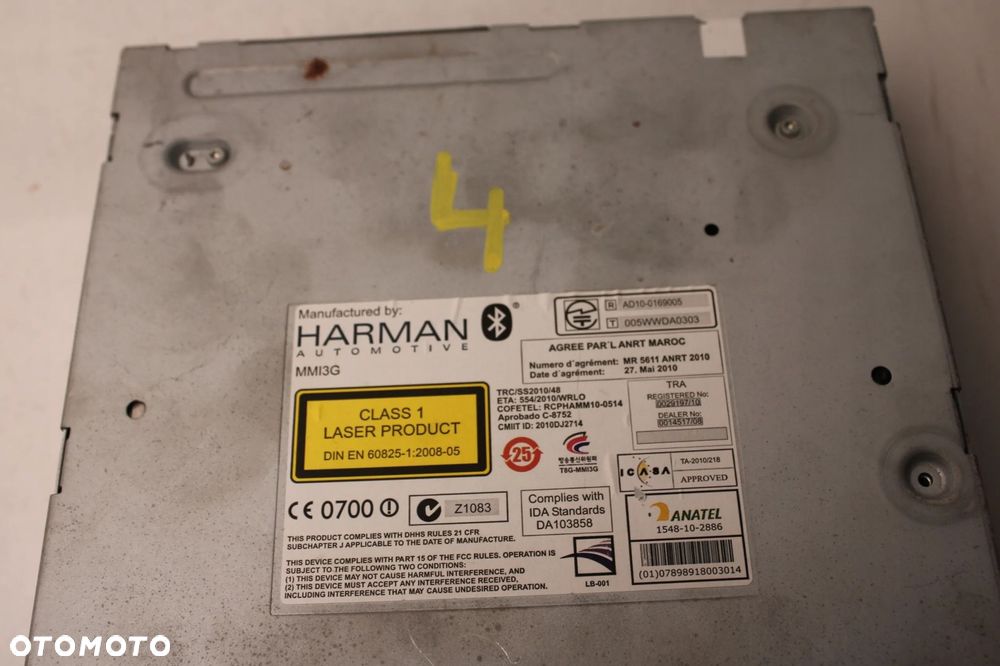 AUDI A7 C7 4G 10R- RADIO RADIOODTWARZACZ NAWIGACJA HARMAN MMI3G 4G0035664C - 2