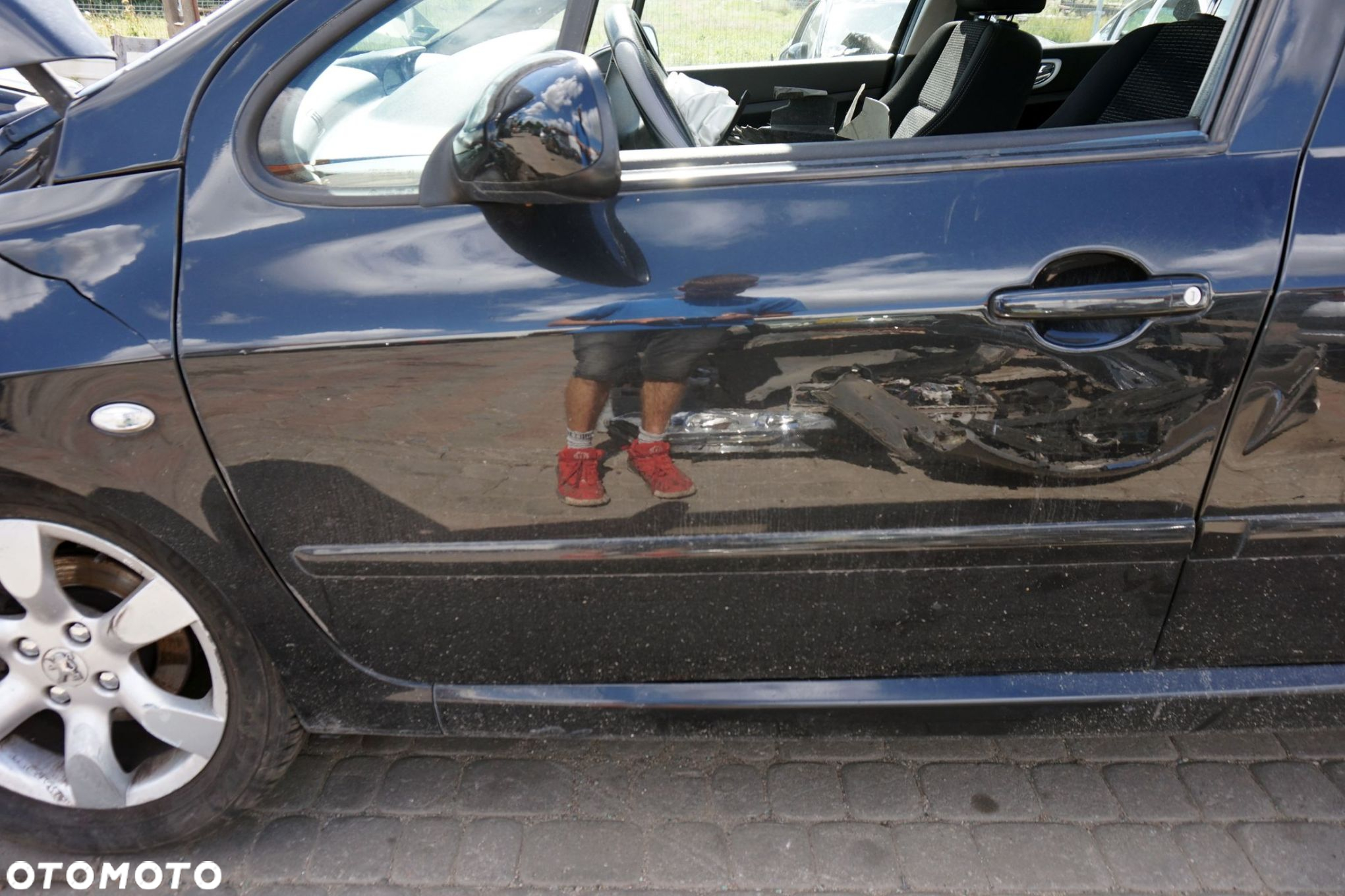 DRZWI PRZEDNIE LEWE 307 LIFT 5D HB EXLD  CZARNY PEUGEOT 2005-2007 - 2