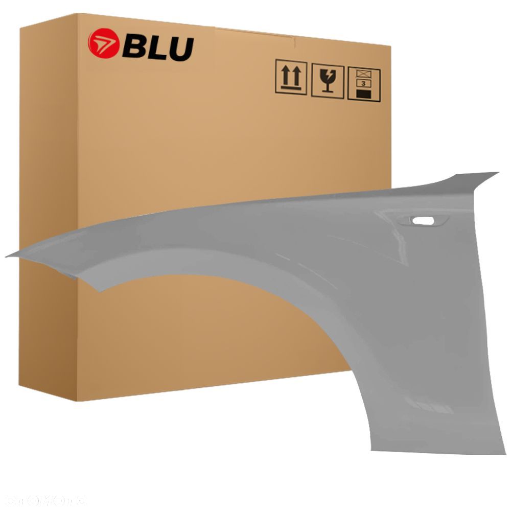 BLU Błotnik BMW 1 I E81 E82 E87 E88 354 lewy srebrny 04-13 przód Titansilber Titanium Silber - 1
