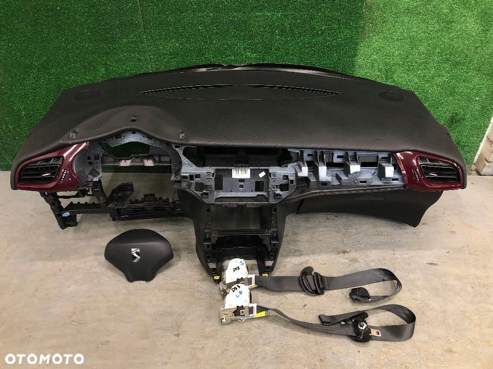 CITROEN DS3 08-13 DESKA ROZDZIELCZA KONSOLA PULPIT PASY PODUSZKA KIEROWCY PASAŻERA ORYGINAŁ DEMONTAŻ