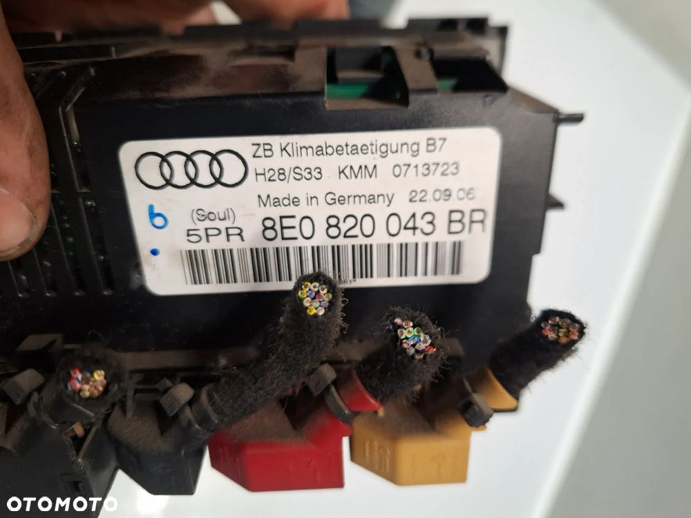 PANEL NAWIEWU KLIMATYZACJI 2DIN AUDI A4 B6 B7 8E0820043BR SLASK WYSYLKA VAT - 2