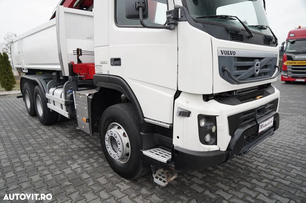 Volvo FMX 380 / 6x4 / BASCULATOR + HDS HMF 1820 K2 / HYDRODOLTA / RADIOCOMANDĂ / GRAPPA / ROTATOR / - 13