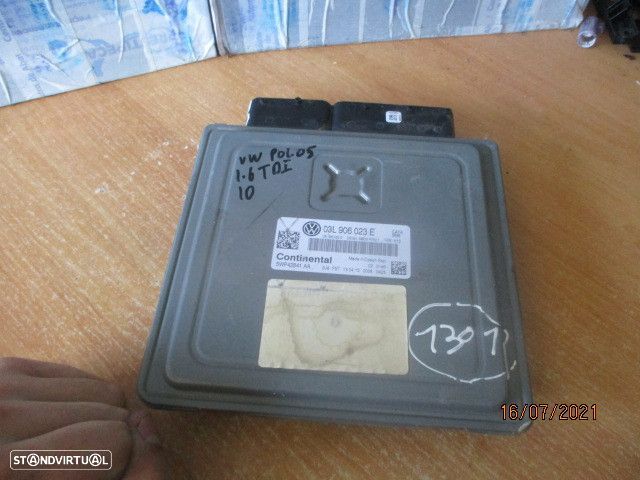 Centralina 03L906023E VW POLO 5 2010 1.6TDI CONTINENTAL VW POLO 5 2009 1.6TDI 75CV 5P VERMELHO - 1