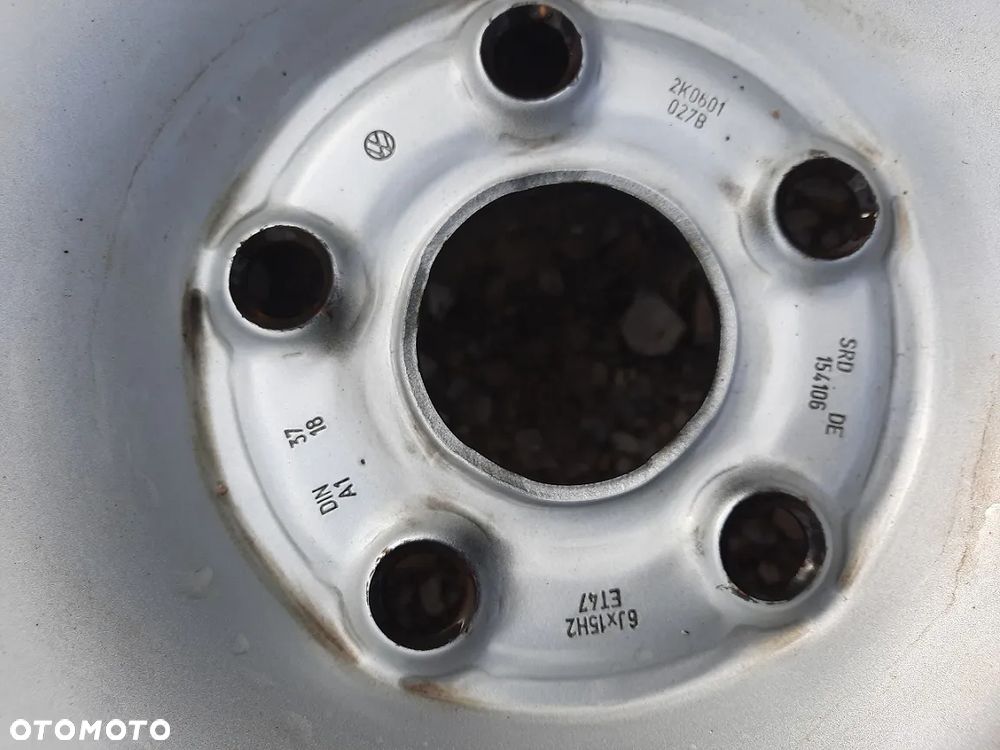 4x Felga koła felgi stalowe VW Caddy Touran Audi Seat Skoda 5x112 2K0601027B 6J15H2 ET47 - 6