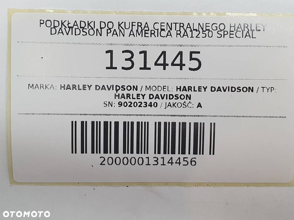 PODKŁADKI DO KUFRA CENTRALNEGO HARLEY DAVIDSON PAN AMERICA RA1250 SPECIAL - 6