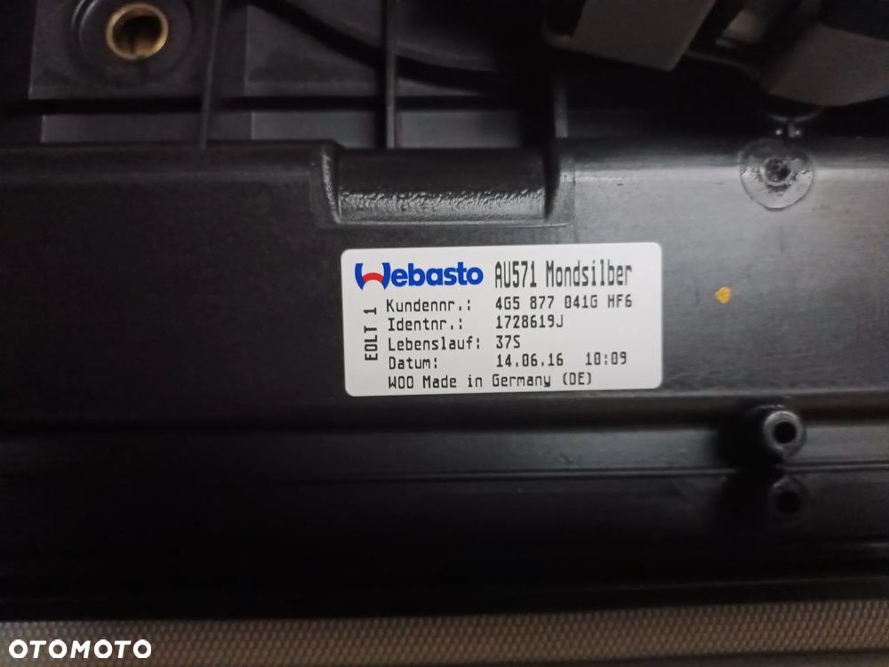 Audi A6 Sedan C7 4G lift szyberdach 4G5877041G bezowa czarna blenda 28km - 7