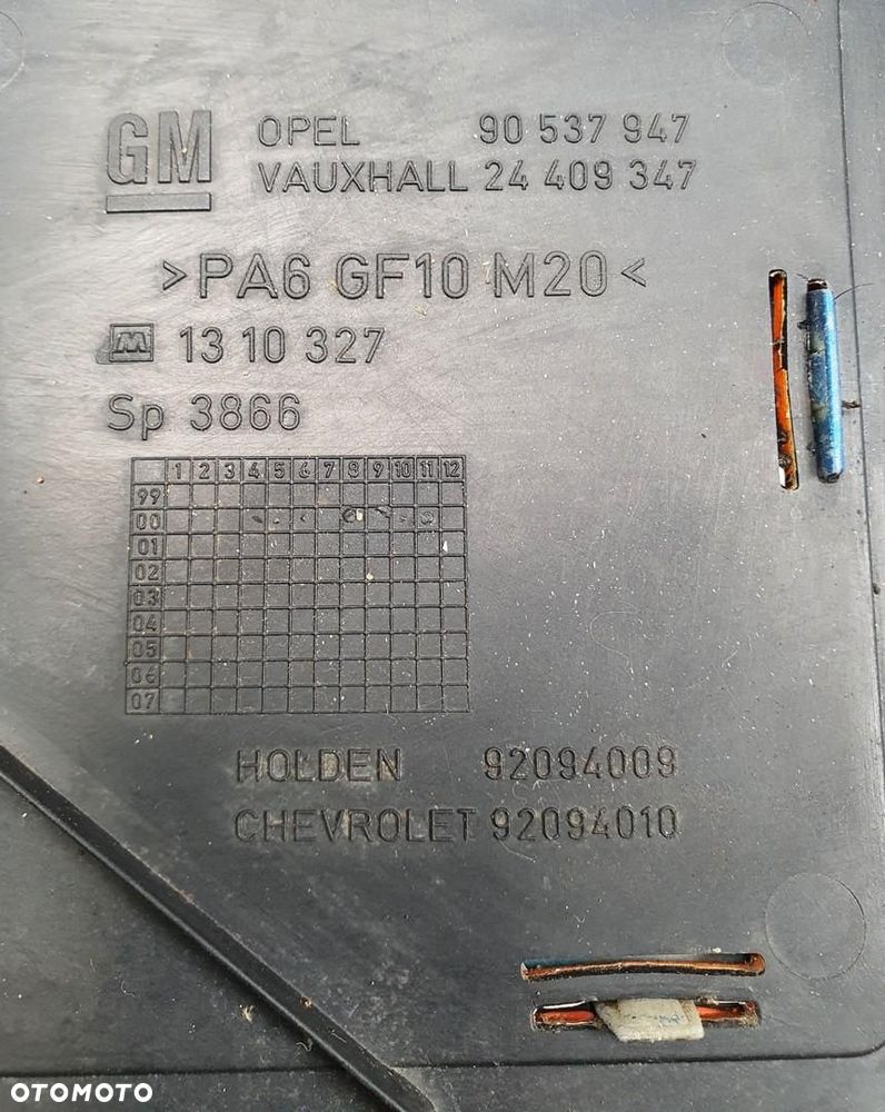 POKRYWA OSŁONA SILNIKA OPEL ASTRA G ZAFIRA A IRMSCHER 90537947 24409347 - 8