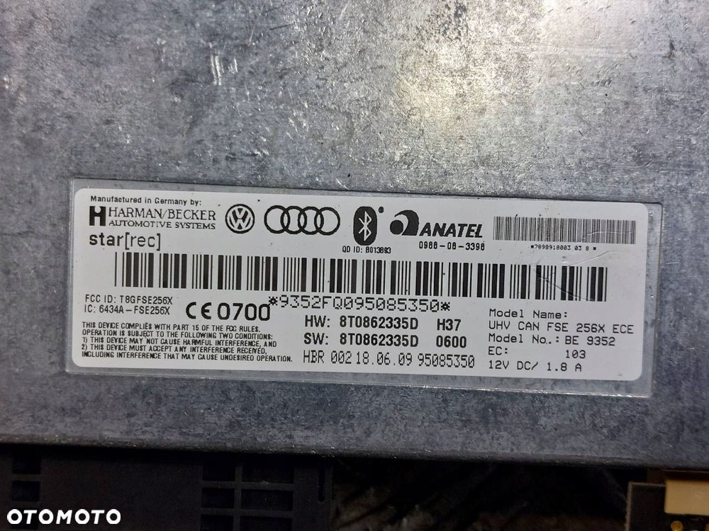 RADIO ODTWARZACZ  AUDI A5 8T 8t0919603E - 5